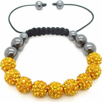 Náramek Blingstar Náramek Shamballa Luxury - Gold - B337 korálky