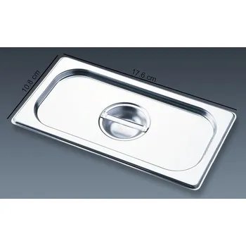 Víko na gastronádobu GN 1/9 bez úchytů, STANDARD (Víko nerez standard GN 1/9 bez úchytů)