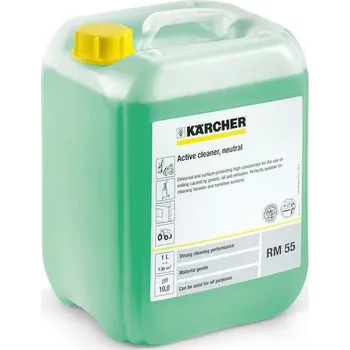 Univerzální čisticí prostředek Univerzální čistící chemie - Aktivní čistič Kärcher RM 55 - 20l, neutrální, pro VT čističe, vhodný při silném znečištění tukem, olejem a emisemi, vynikající k čištění fasád a k čištění citlivých povrchů (6.295-411.0)