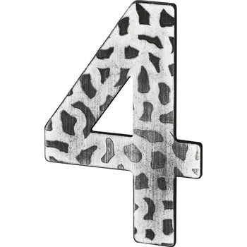 Domovní cedule Domovní číslo ACT "4" kované železo (POZOR! Doprodej - zboží na dotaz.)