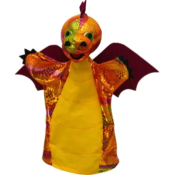 maňásek Maňásek na ruku - Drak duhový, vínový (28 cm)