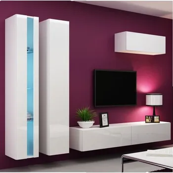 Obývací stěna Cama Meble Vigo New 2 bílá/bílý lesk