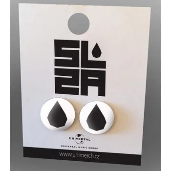 Náušnice Slza: bílé náušnice Naušnice