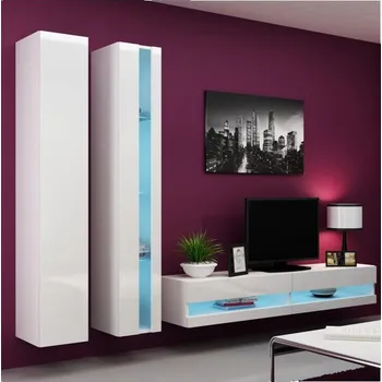 Obývací stěna Cama Meble Vigo New 5 bílá/bílý lesk