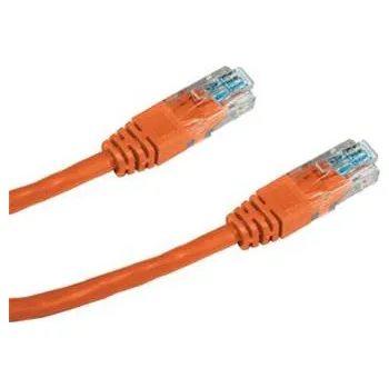 Síťový kabel DATACOM Patch cord UTP CAT5E 5m oranžový