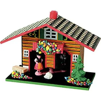 Meteostanice B809 - chaloupky dřevěný barometr ve formě pestrobarevné chaloupky