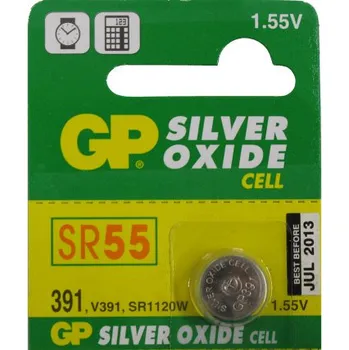 GP 391 (SR55) 1,55V stříbrooxidová baterie 11,6x2,1 mm