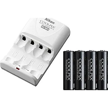 Nabíječka baterií Nikon MH-73 nabíječka akumulátorů AA včetně 4 AA akumulátorů