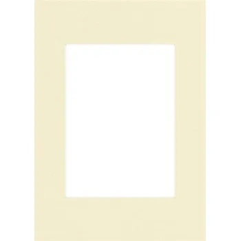 Rám na obraz HAMA pasparta 20x30cm pro fotografii 13x18cm, slonová kost, šikmý bílý řez
