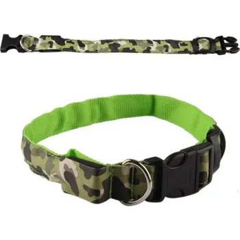 Obojek pro psa Led svítící obojek - makáč zelená