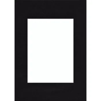 Rám na obraz HAMA pasparta 40x50cm pro fotografii 28x35cm, černá, šikmý bílý řez
