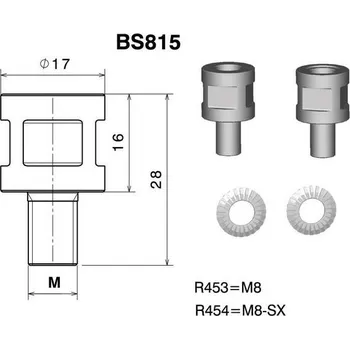 Zrcátko pro motocykl Rizoma Závitová redukce BS815B pro zpětná zrcátka RIZOMA pro vybrané modely DUCATI, černá (1sada) Černá