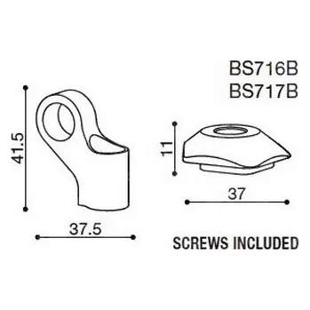 Zrcátko pro motocykl Rizoma Závitová redukce BS716B pro zpětná zrcátka RIZOMA pro motocykly DUCATI Multistrada 1200S - Levá strana, černá (1sada) Černá