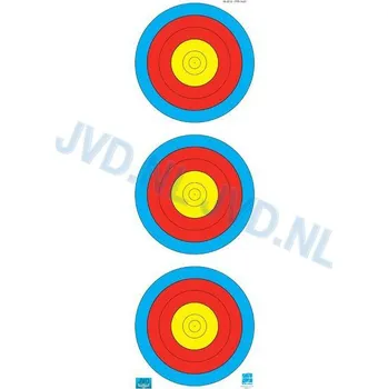 Terč na sportovní střelbu Terč FITA 3x20 cm - vertical (2D)