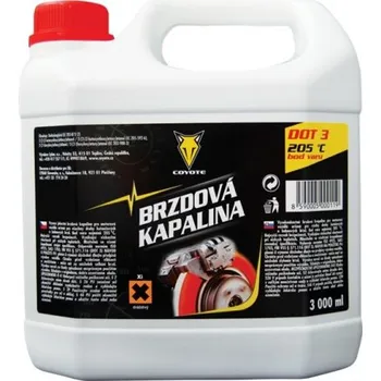 Brzdová kapalina COYOTE Brzdová kapalina DOT 3, 205°C, 3 000 ml