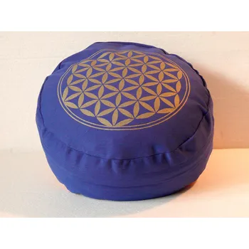 Dekorativní polštářek Květ života - Meditační polštář modrý (Květ života - Meditační polštář modrý)