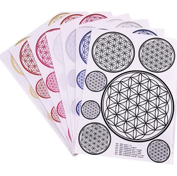 Samolepící dekorace Samolepy ,,Květ života" zlaté set 7ks (Samolepy Květ Života set)