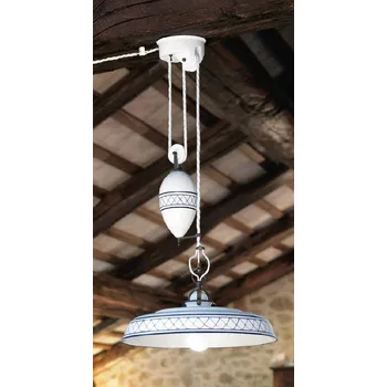 ALDO BERNARDI Porcelánové stahovací svítidlo retro s protizávažím Linea Provenza Proveden: Bílá 9915