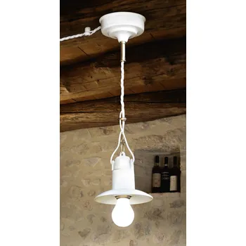 ALDO BERNARDI Porcelánové závěsné stropní svítidlo retro Linea Isola Typ tvaru: Hnědá linka LAR.74.FM