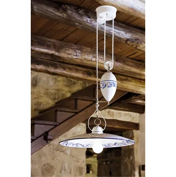 ALDO BERNARDI Porcelánové stahovací svítidlo retro s protizávažím Linea Bilancia 3 Proveden: Bílá 815