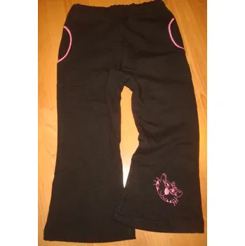 Betty Mode (ušito v ČR) České tepláky s elastanem vel. 92 černé s kočičkou