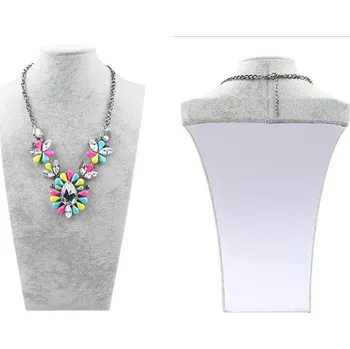 Šperkovnice Stojánek, stojan na šperky výška 29cm samet dekolt (A184SM)