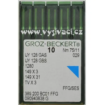 jehla UY128 75 SES Groz-Beckert, balení 10ks Jednotka: balení 10ks***SKLADEM 13 balení