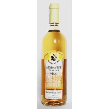 Víno ZD Sedlec Rulandské šedé 2014 moravské zemské víno 0,75 L polosuché moravské bílé víno (50/15)
