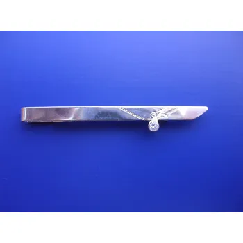 Spona na kravatu Kravatová spona se zirkonem KS1003/0, Materiál: Stříbro, ryzost 925/1000