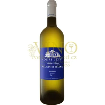 Víno Modrý sklep Moravské bílé víno VELTLÍNSKÉ ZELENÉ pozdní sběr polosuché 2011 0,75 l Modrá řada