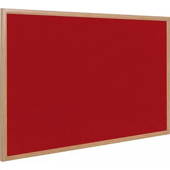 Textilní nástěnka dřevěný rám 150 x 100 cm (červená)