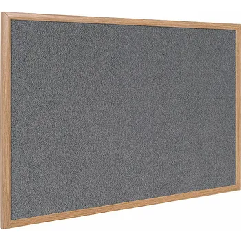 Textilní nástěnka dřevěný rám 240 x 120 cm (šedá)