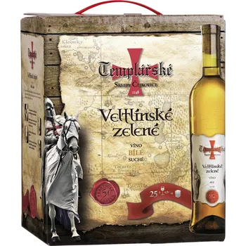 Víno Templářské sklepy Čejkovice Templářské sklepy Veltlínské zelené, Bag in box, 5 L