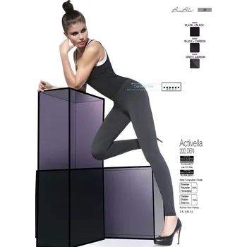 Dámské legíny Bas Bleu Activella 200 den Leginy black-černé 3-M