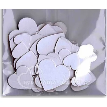 Party dekorace Balíček papírových fialových srdíček 3 Love