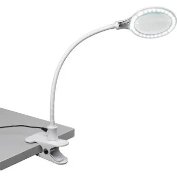 Lupa Kosmetická lupa s lampou 3 dioptrie Sibel nails - úchyt na stůl (7332012) + dárek zdarma