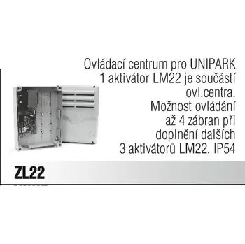 CAME ZL22 ovládací centrum pro UNIPARK
