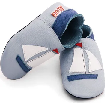 Capáčky Recenze Liliputi kožené capáčky lodička modré