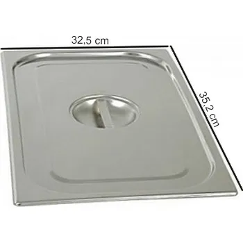 Víko na gastronádobu GN 2/3 bez úchytů, STANDARD (Víko nerez standard GN 2/3 bez úchytů)