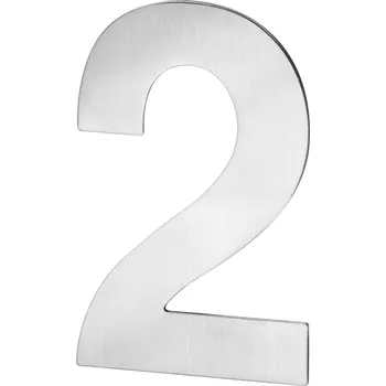 Domovní cedule Domovní číslo ACT "2" nerez (Výška číslice :12 cm)