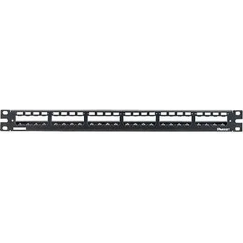 Patch panel Panduit patch panel CP24WSBLY neosazený s vyvazovací lištou 1U pro 24 modulů