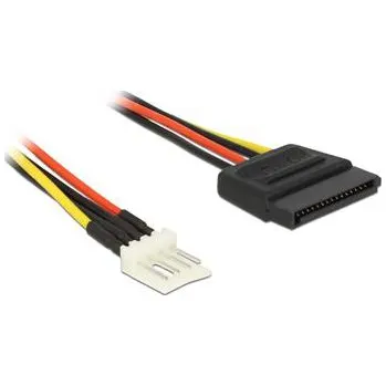 Kabel do PC Delock napájecí kabel SATA 15 pin samec > 4 pin floppy samec 24 cm