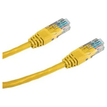 Síťový kabel DATACOM Patch cord UTP CAT6 0,25m žlutý