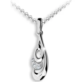 Přívěsek Danfil Zlatý dámský přívěsek DF2136 bílé zlato