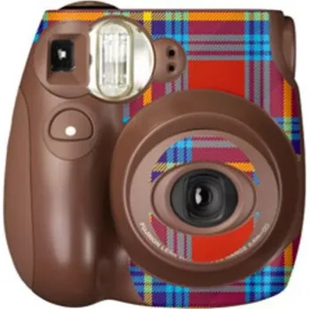 Analogový fotoaparát Fujifilm INSTAX mini 7s Choco Tartan Check dekorativní nálepka fotoaparátu