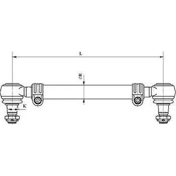 Závitová tyč EU Tyč spojovací 1698mm DAF