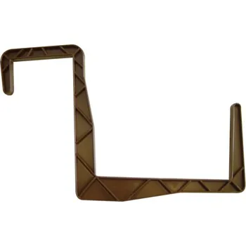 Držák na květináč a truhlík PLASTKON Držák Univerzál na trubku - hranatý Barva: hnědá