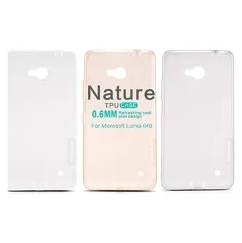 Pouzdro na mobilní telefon Nillkin Nature TPU průhledné silikonové pouzdro Transparent pro Nokia Lumia 640