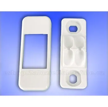 Držák řetízku žaluzie + krytka, držák k zajištění řetízku horizontální žaluzie