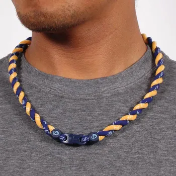 Náhrdelník Náhrdelník Phiten Tornado GS Barva: tmavě modro-zlatá, Velikost: 45 cm